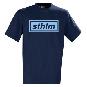 T-shirt, STHLM, Navy/ljusblå, S